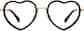 Front view of Heart-Shaped Glasses 7839221 in Black thumbnail