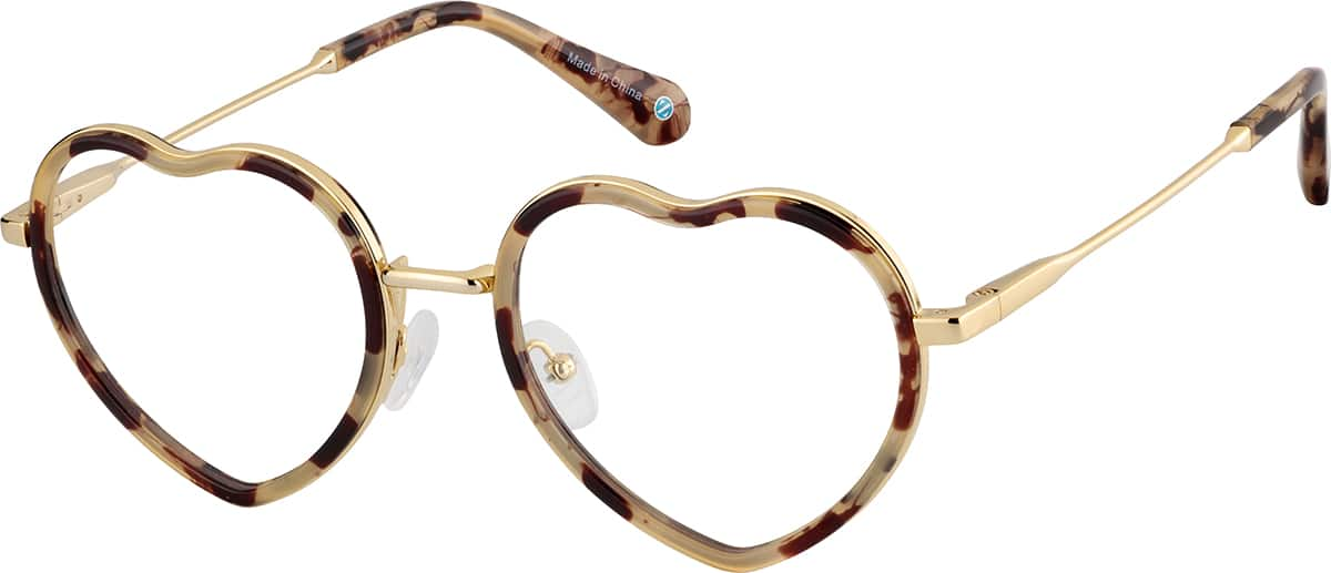 Angle view of Heart-Shaped 7839225 in Tortoiseshell