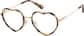 Angle view of Heart-Shaped Glasses 7839225 in Tortoiseshell thumbnail