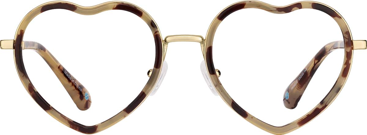 Front view of Heart-Shaped 7839225 in Tortoiseshell