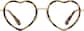 Front view of Heart-Shaped Glasses 7839225 in Tortoiseshell thumbnail