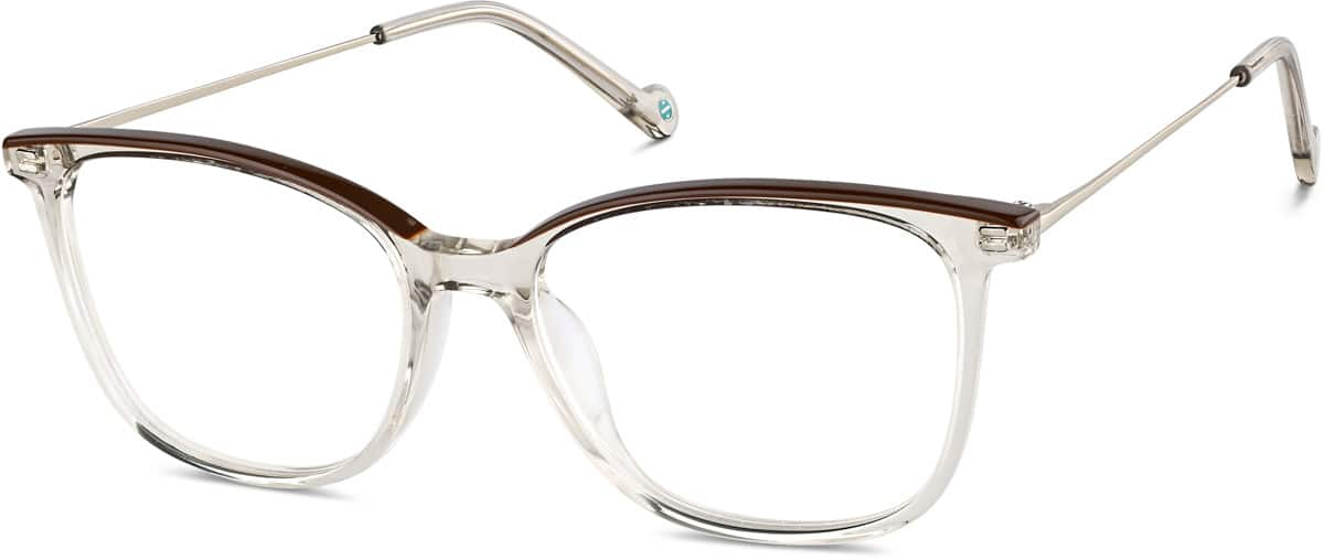 Angle view of Square Glasses 7839315 in Brown