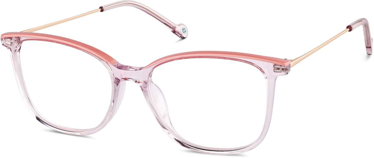 Angle view of Square Glasses 7839319 in Pink