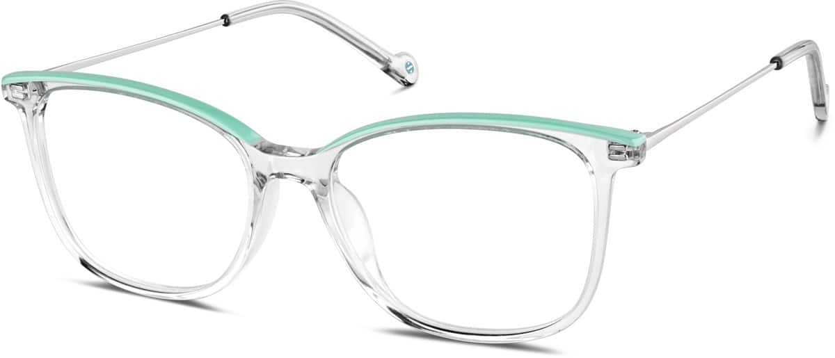 Angle view of Square Glasses 7839324 in Green