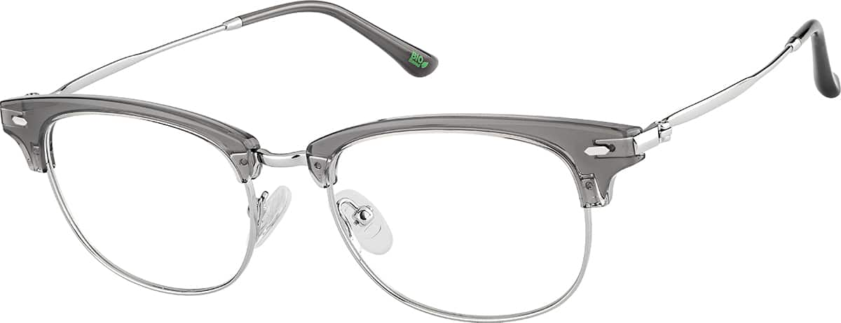 Angle view of Browline Glasses 7839412 in Gray