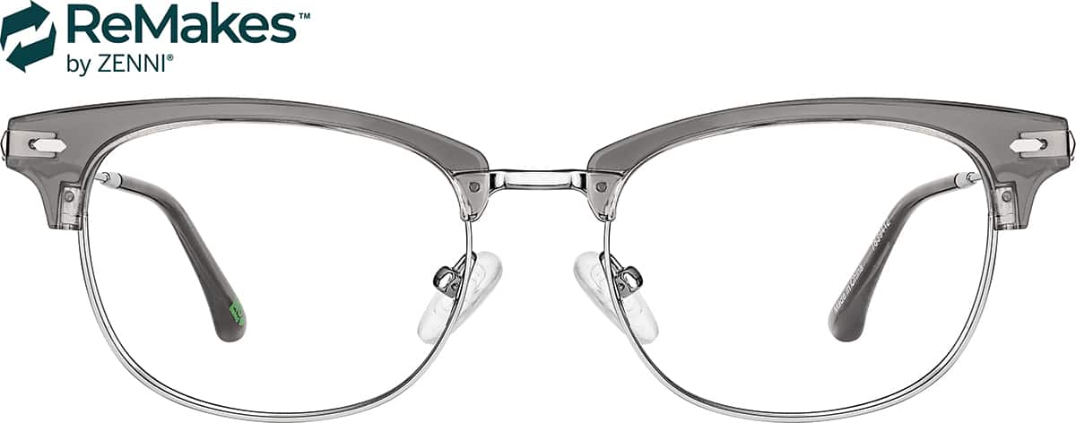 Front view of Browline Glasses 7839412 in Gray