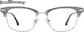 Front view of Browline Glasses 7839412 in Gray thumbnail