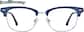 Front view of Browline Glasses 7839416 in Navy thumbnail