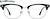 Front view of Browline Glasses 7839421 in Black thumbnail