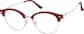 Angle view of Browline Glasses 7839518 in Red thumbnail