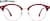 Front view of Browline Glasses 7839518 in Red thumbnail