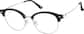 Angle view of Browline Glasses 7839521 in Black thumbnail