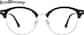 Front view of Browline Glasses 7839521 in Black thumbnail