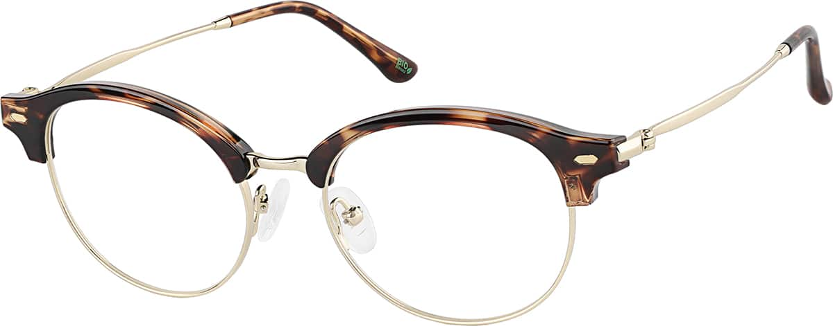 Angle view of Browline Glasses 7839525 in Tortoiseshell