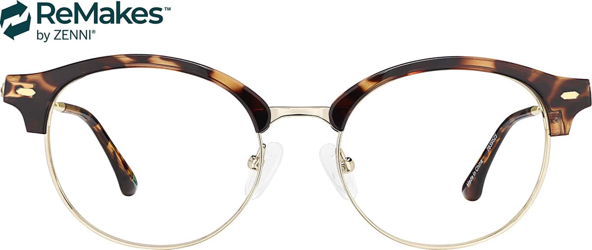 Front view of Browline Glasses 7839525 in Tortoiseshell