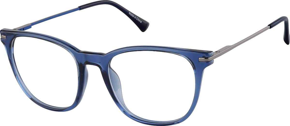 Angle view of Square Glasses 7839616 in Blue