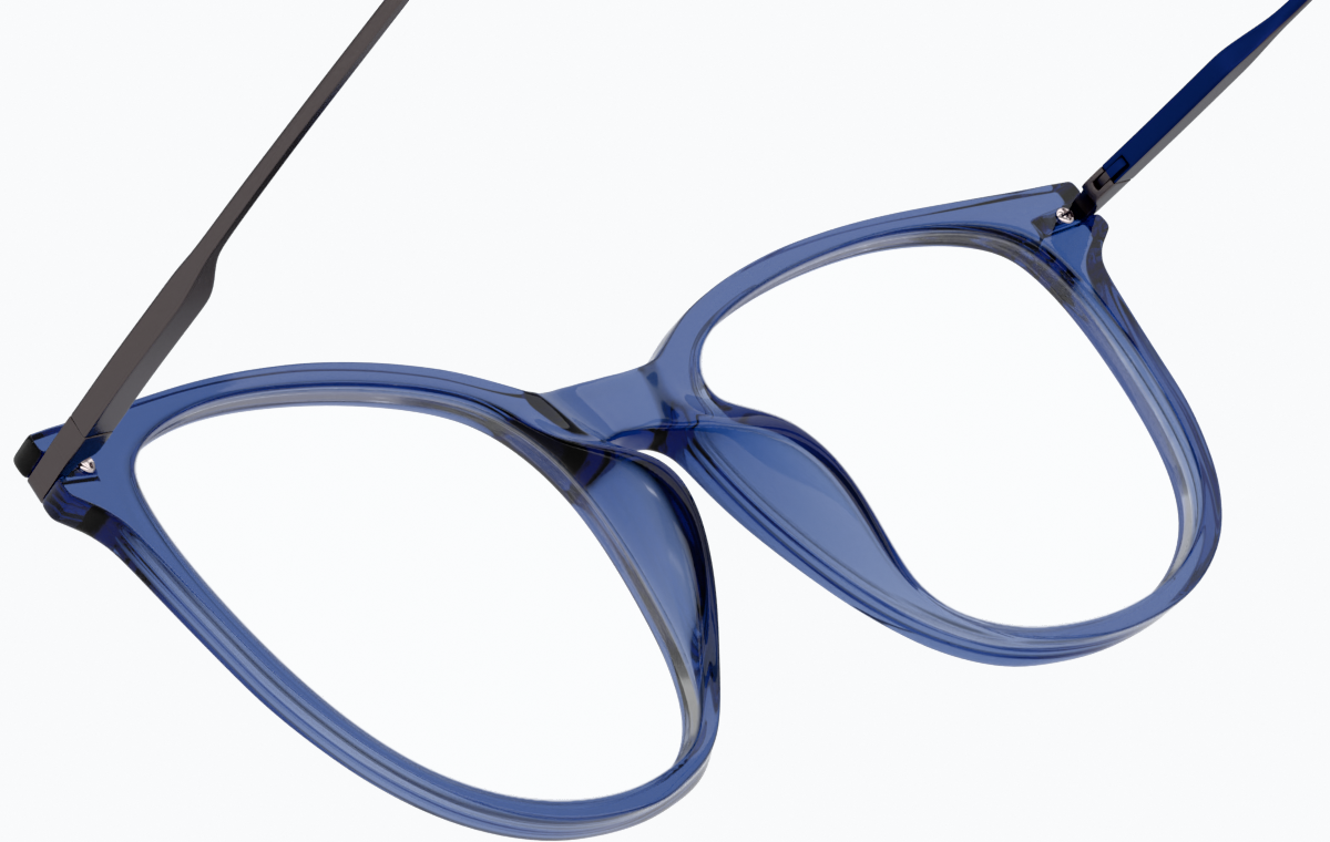 See-through view of Square Glasses 7839616 in Blue thumbnail