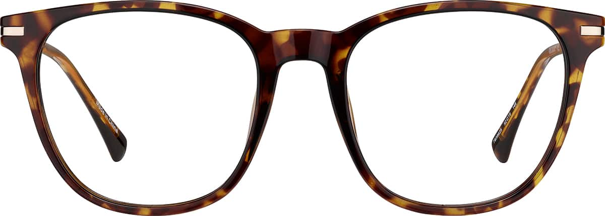 Front view of Square Glasses 7839625 in Tortoiseshell