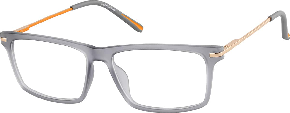 Angle view of Rectangle Glasses 7839712 in Gray