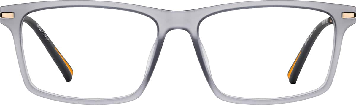 Front view of Rectangle Glasses 7839712 in Gray