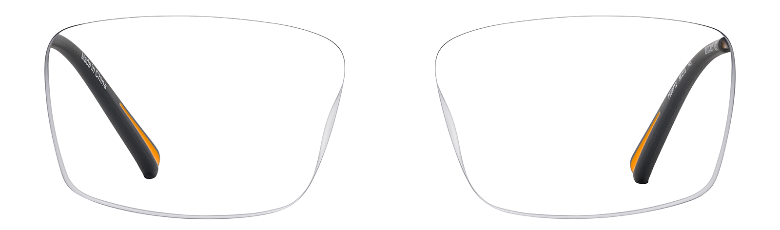 シネマスクエア 76 Blue Rectangle Glasses #7839716 | Zenni Optical