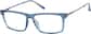 Angle view of Rectangle Glasses 7839716 in Blue thumbnail