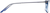 Side view of Rectangle Glasses 7839716 in Blue thumbnail