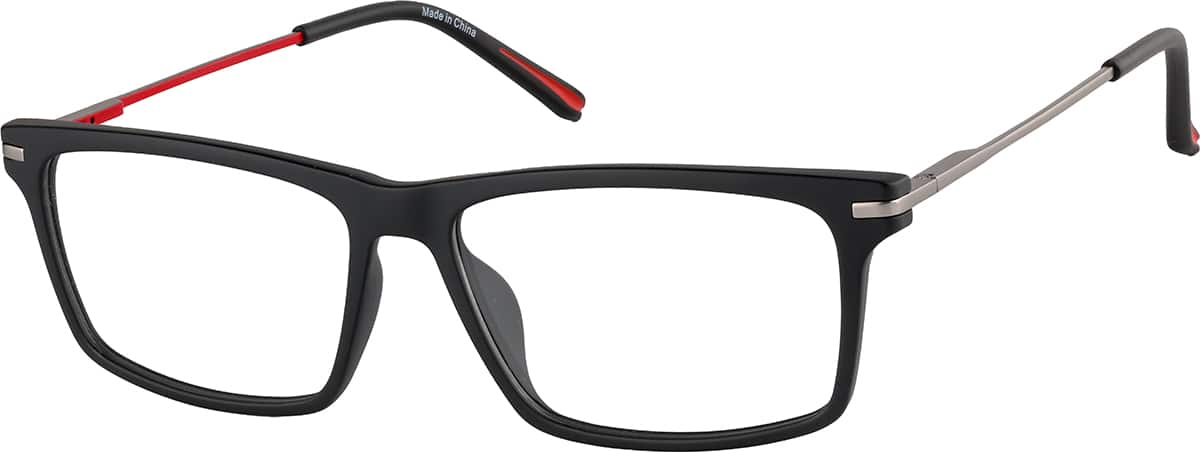 Angle view of Rectangle Glasses 7839721 in Black