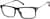 Angle view of Rectangle Glasses 7839721 in Black thumbnail