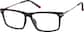 Angle view of Rectangle Glasses 7839721 in Black thumbnail