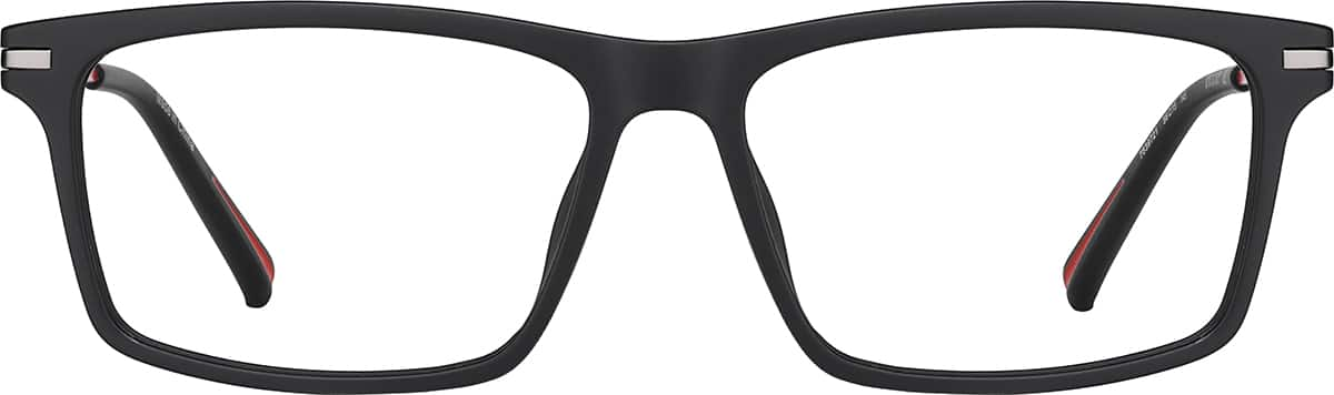 Front view of Rectangle Glasses 7839721 in Black