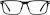 Front view of Rectangle Glasses 7839721 in Black thumbnail