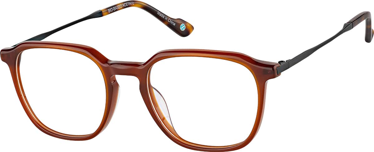 Angle view of Square Glasses 7839815 in Brown