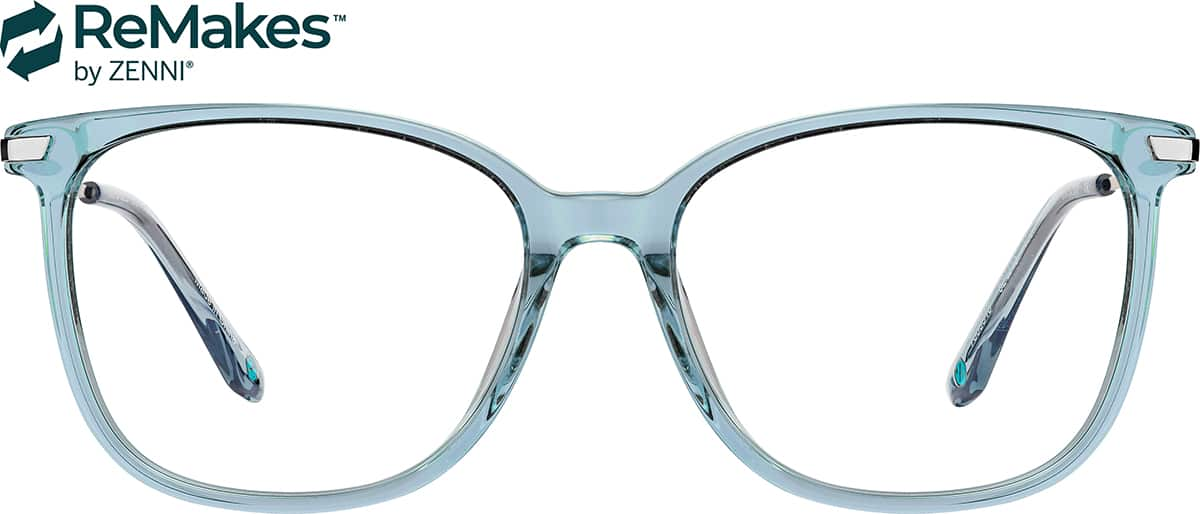 Front view of Square Glasses 7839916 in Blue