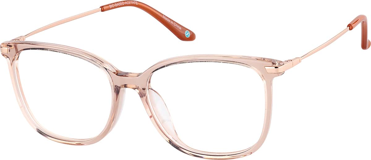 Angle view of Square Glasses 7839919 in Pink