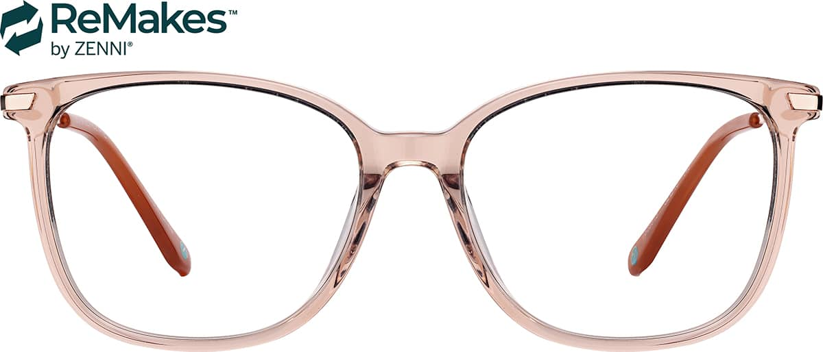 Front view of Square Glasses 7839919 in Pink