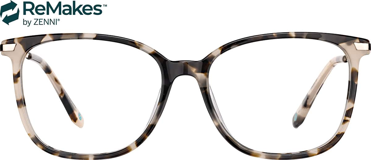 Front view of Square Glasses 7839925 in Tortoiseshell