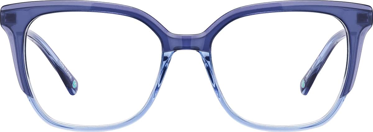 Front view of Square Glasses 7840216 in Blue