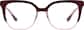 Front view of Square Glasses 7840218 in Red thumbnail