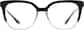 Front view of Square Glasses 7840221 in Black thumbnail