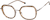 Angle view of Geometric Glasses 7840315 in Brown thumbnail