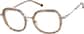 Angle view of Geometric Glasses 7840315 in Brown thumbnail