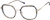 Angle view of Geometric Glasses 7840316 in Blue thumbnail