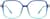 Front view of Geometric Glasses 7840616 in Blue thumbnail