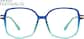 Front view of Geometric Glasses 7840616 in Blue thumbnail