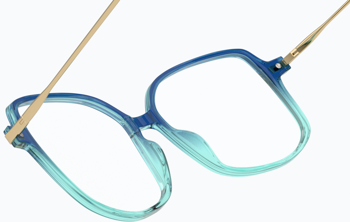 See-through view of Geometric Glasses 7840616 in Blue thumbnail