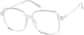 Angle view of Geometric Glasses 7840623 in Clear thumbnail