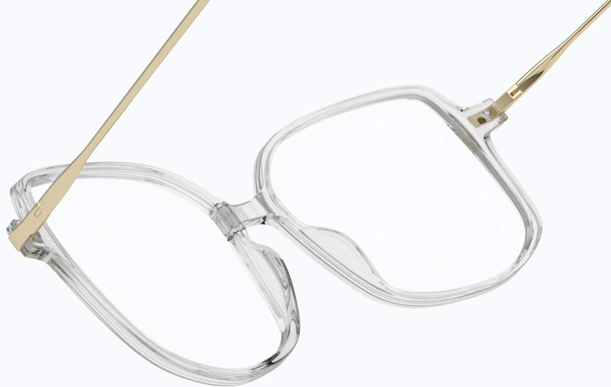 See-through view of Geometric Glasses 7840623 in Clear thumbnail
