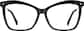 Front view of Cat-Eye Glasses 7840721 in Black thumbnail