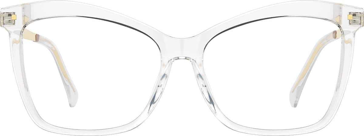 Front view of Cat-Eye Glasses 7840723 in Clear